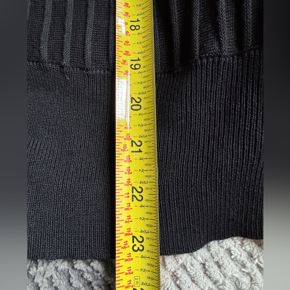 Black Ribbed Cardigan Sweater - Picture 5 of 5